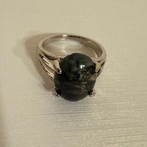 Elegant Silver Ring 💍 Dark Stone Boho Ring Everyday women’s Ring women’s Jewelry